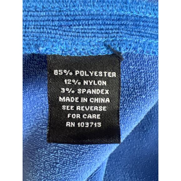 Sharagano Blue Corduroy Short Cap Sleeve Mini Shift Dress Women's Size 8 - Picture 7 of 12